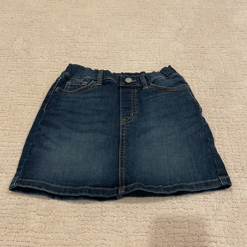 UNIQLO Girls Pull On Ultra Stretch Denim Skirt Sz 120 (5/6) - Picture 3 of 7